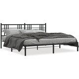 vidaXL Metalni okvir za krevet s uzglavljem crni 183x213 cm | shoptok.hr