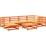  7-dijelni set vrtnih sofa voštano smeđi od masivne borovine | shoptok.hr