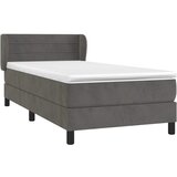 Box spring krevet s madracem tamnosivi 100x200 cm baršunasti | shoptok.hr
