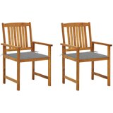 Maison Chic Vrtni stoli - Stol za vrt z blazinami 2 kosa trden akacijev les JS2196, (21877127) | Shoptok.si