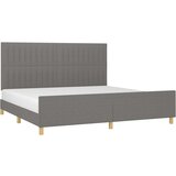  Posteljni okvir z vzglavjem temno siv 200x200 cm blago, (20906607) | Shoptok.si