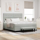  s opruga kutije Svijetlo siva 200 x 180 cm Baršun | shoptok.hr