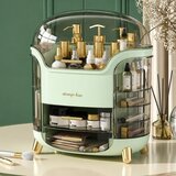  Large Cosmetics Organizer with Drawers and Lid Green | Shoptok.si