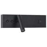  Brilagi-LED Zidno reflektorsko svetlo sa USB portom NOCTIS LED/3W/230V+LED/9W crna | Eponuda.com
