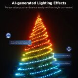 GOVEE LED RGBICW Spolja&amp;scaron;nji božićni lanac 2700-6500K 20m Wi-Fi Matter IP65 Slike
