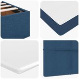 vidaXL Otomanski posteljni okvir z vzmetnico moder 120x190 cm blago, (21611859) | Shoptok.si