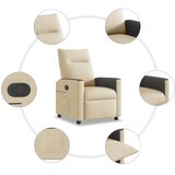  Naslonjač od tkanine krem | shoptok.hr