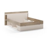 Marckeric Bijeli/u prirodnoj boji bračni krevet u dekoru hrasta s prostorom za odlaganje bez podnice 160x200 cm Albo – | shoptok.hr