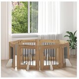vidaXL Preklopna vrata za pse s postoljem 8 kom. Hrast artisan 60 cm - Hrast artisan 60 x 60 cm 8 | shoptok.hr