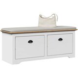  Klupa za hodnik "BODO" bijela i smeđa 114x40x45 cm | shoptok.hr