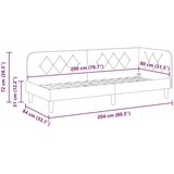 vidaXL kutni okvir kreveta s uzglavljem žuta 80 x 200 cm baršun | shoptok.hr