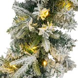  Božićni vijenci Zelena i bijela 270 cm PVC i PE 50 LED lampica | shoptok.hr