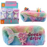  Plush pencil case with mermaid tail, sequins, pastel colors | shoptok.hr