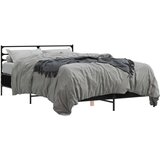  Posteljni okvir črn 135x190 cm inženirski les in kovina, (21166121) | Shoptok.si