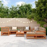  Set lounge namještaja za vrt 10 pcs Vosak Smeđa | shoptok.hr