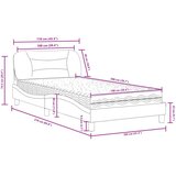  Krevet s madracem boja cappuccina 100 x 200 cm od umjetne kože | shoptok.hr