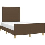  Okvir za krevet s uzglavljem tamnosmeđi 120x200 cm od tkanine | shoptok.hr