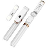  Set / držalo za selfije z daljinskim upravljalnikom bluetooth in stojalom LED RING SSTR-20 belo | Shoptok.si