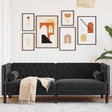  Trosjed Chesterfield s jastučićima crni baršunasti | shoptok.hr