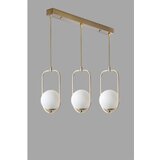 Opviq Ahu 3 Lü Sıralı Beyaz Camlı Eskitme Sarkıt WhiteCopper Chandelier | Eponuda.com
