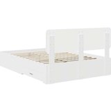  Konstrukcija postelje Bela 140 x 200 cm Konstruiran les, (5000102824) | Shoptok.si