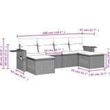  6-dijelni set vrtnih sofa od poliratana s jastucima sivi | shoptok.hr
