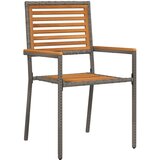  Vrtni set za objed 9 kom. Siva Čvrsto drvo akacije 200 x 100 x 74 cm | Shoptok.si