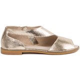 GOODIN Women's gold sandals with cutouts Cene