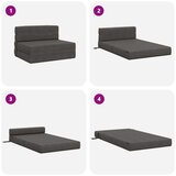 SK foldajući kauč na krevet Tamno siva 190 x 70 x 15 cm - Tamno siva 190 x 70 x 15 cm Baršunasta tkanina | shoptok.hr