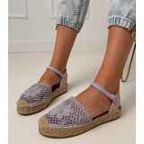 D/CEO Purple perforated espadrille sandals Santos | shoptok.hr