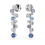 Swarovski Uhani mornarska / svetlo modra / srebrna / transparentna | Shoptok.si