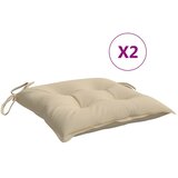  Jastuci za stolice 2 kom bež 40 x 40 x 7 cm od tkanine Oxford | Eponuda.com