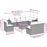  9-dijelni set vrtnih sofa s jastucima bež od poliratana | shoptok.hr