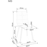  Stolica IVO - Tkanina - maslinasto zelena | shoptok.hr