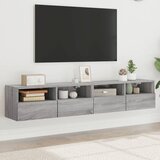  Zidni TV ormarići 2 kom siva boja hrasta 80 x 30 x 30 cm drveni | shoptok.hr