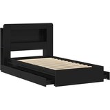  Okvir kreveta s pohranom Crna 90 x 190 cm Konstruirano drvo | shoptok.hr