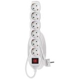  Podaljšek 1,4 m / 6 vtičnic / beli / PVC / 1 mm2 | Shoptok.si