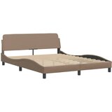  The Living Store Posteljni okvir z vzglavjem kapučino 160x200 cm umetno usnje - Posteljni Okvir, (21455226) | Shoptok.si