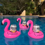Držač za piće na napuhavanje flamingo (3 komada)