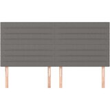  Posteljno vzglavje 4 kosa temno sivo 100x5x78/88 cm blago, (20935903) | Shoptok.si