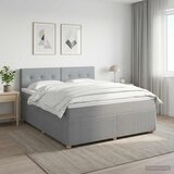  Boxspring krevet s madracem Svjetlosiva 160 x 200 cm Tkanina | shoptok.hr