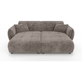 Ropez Smeđe-siva sofa od šenila s ležaljkom 252 cm Nelia Big – Cijene