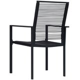  Vrtne stolice 2 kom od PVC ratana crne | shoptok.hr