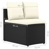 Poli 9-dijelni set vrtnih sofa od poliratana s jastucima crni | shoptok.hr