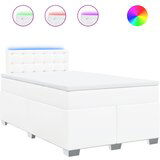 vidaXL Krevet box spring s madracem bijeli 120x190 cm od umjetne kože | shoptok.hr