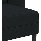 SOFA 2-sjed s ležaljkom u obliku slova L crna tkanina 125 cm | shoptok.hr