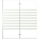  Tuš stena za kopalno kad 120x140 cm kaljeno steklo črtasta, (21239198) | Shoptok.si