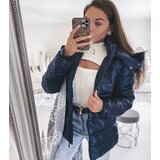 Gemre Navy jacket with a fur hood Poisson Cene