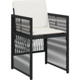  5-dijelni set baštenskih stolova s jastučićima crna poli ratan | shoptok.hr