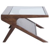 Light & Living Stolić za kavu sa staklenom pločom stola u tamnoj prirodnoj boji 70x112 cm Yuki – | shoptok.hr